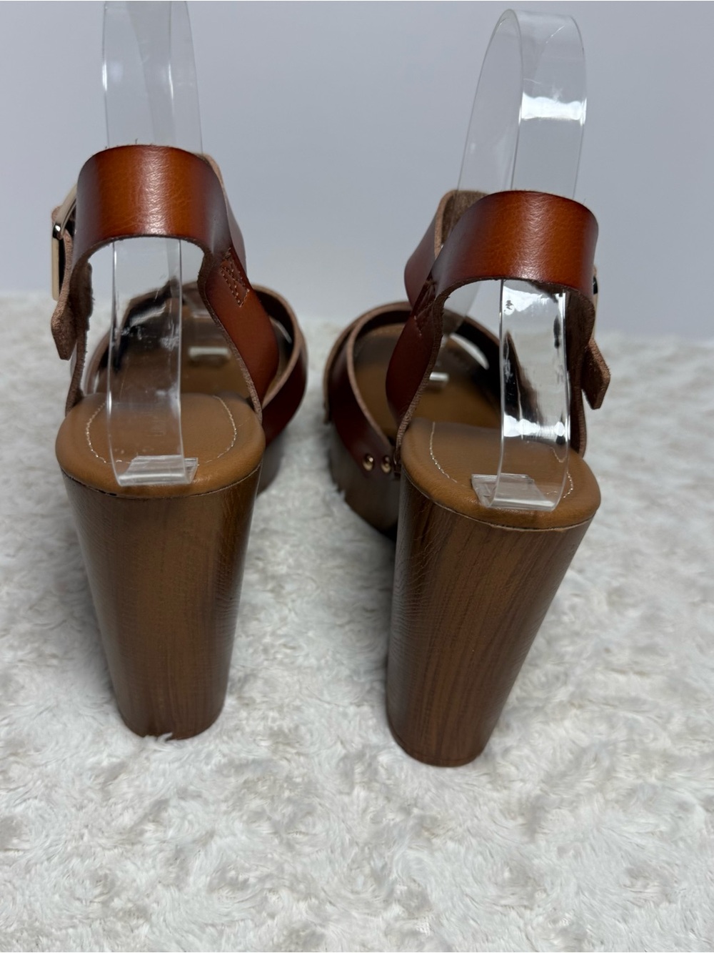 Limelight Cognac Platform Block Heel Sandal - Picture 6 of 9